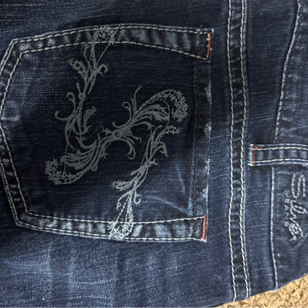 Silver Dark Blue Denim Jeans - Picture 3 of 8